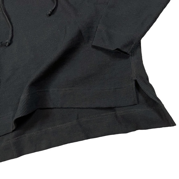 RDI Women’s Small Black Long Sleeve Hooded Waffle Knit Pullover NWOT - Picture 5 of 7